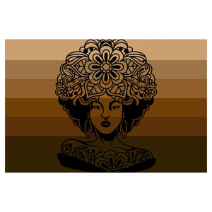 God is a beautiful black woman - Flag