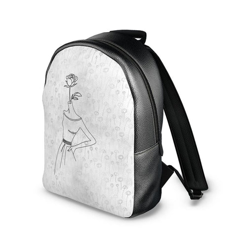 Leather Backpack - Divinity in Bloom