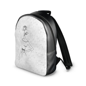 Leather Backpack - Divinity in Bloom