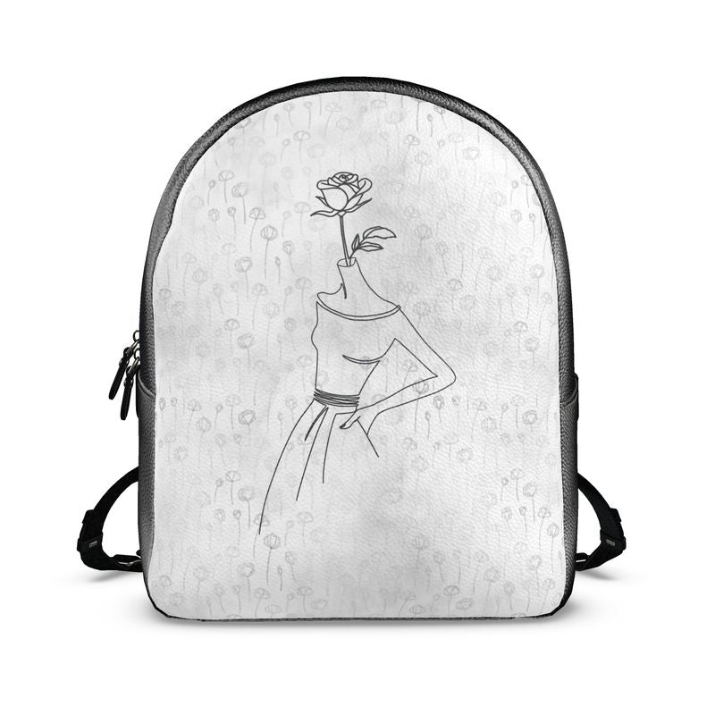 Leather Backpack - Divinity in Bloom